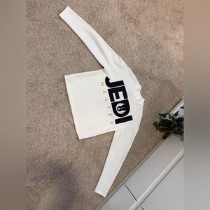 JEDI MASTER TOP WHITE BLACK STAR WARS RED SIZE SMALL BOUGHT DISNEY PARKS